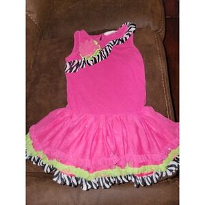 Emily rose pink ruffle dress size 4